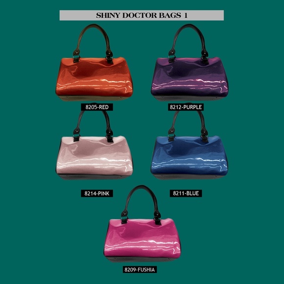 US HANDMADE Handbags - US HANDMADE Doctor Bag1 Satchel Style Shiny Glossy